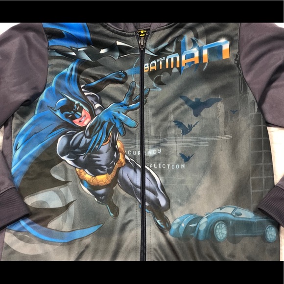 Batman Gray Lightweight Jacket size 7 - Picture 4 of 9